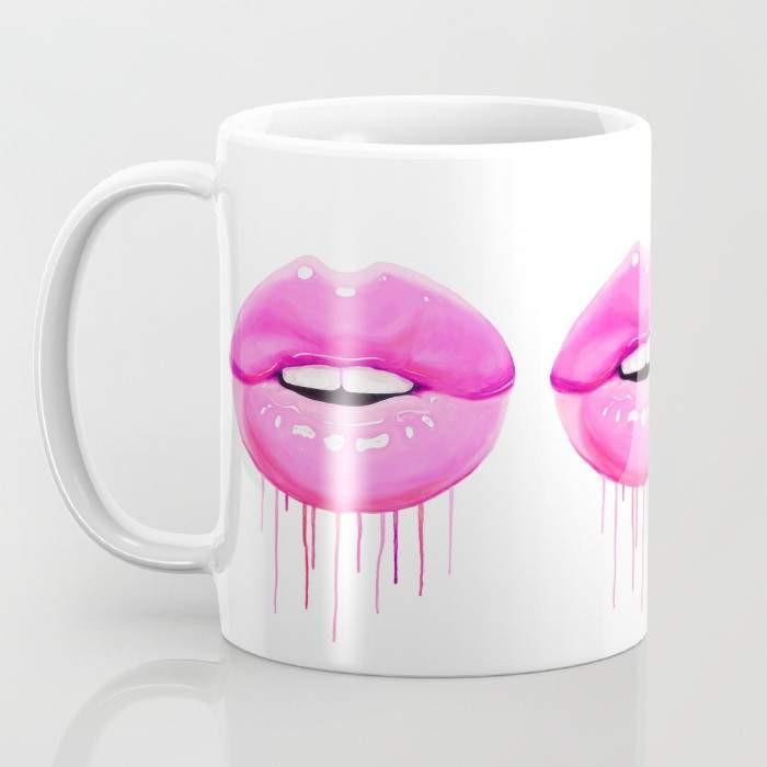 Pink lips cup