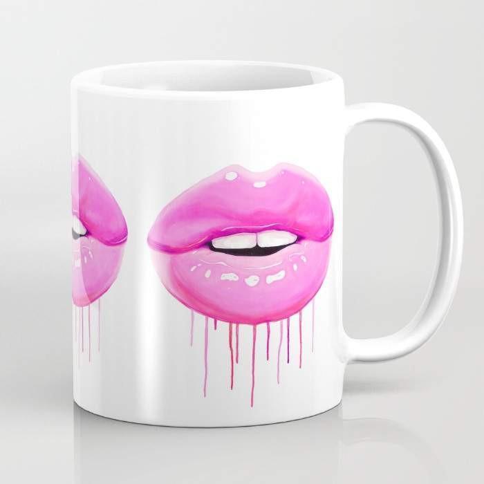 Pink lips cup